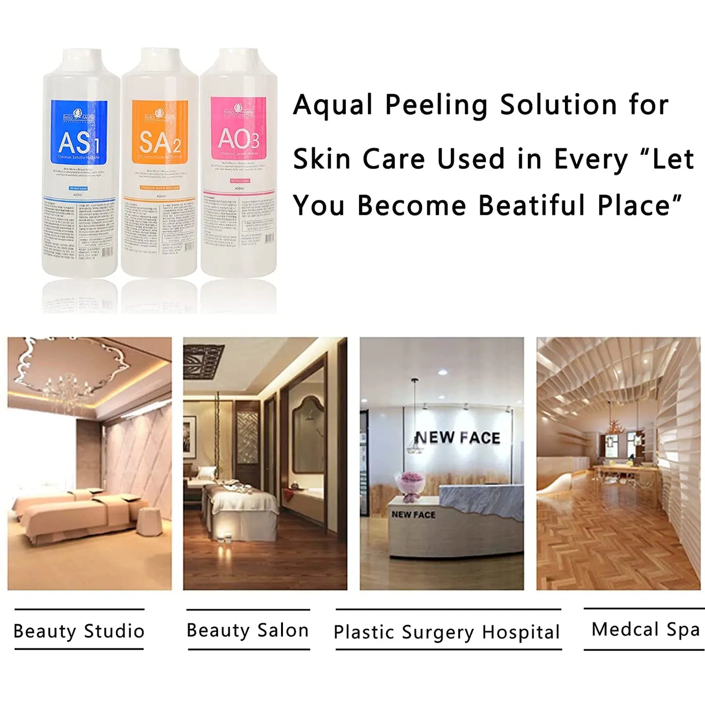 Hydra Liquid Face Serum with Facial Aqua Peel Solution AS1 SA2 AO3 For Deep Cleaning Skin Care