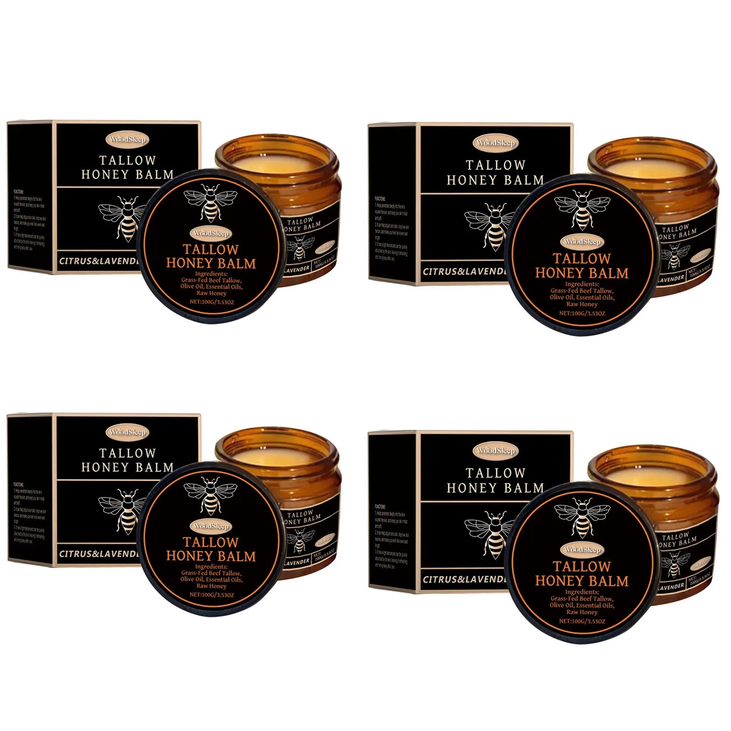 Tallow and Honey Balm for Face and Body. Natural Whipped Hydrating Lotion for massage and Brightening Skin Care for Face and Body with Deep Moisturizer Cream