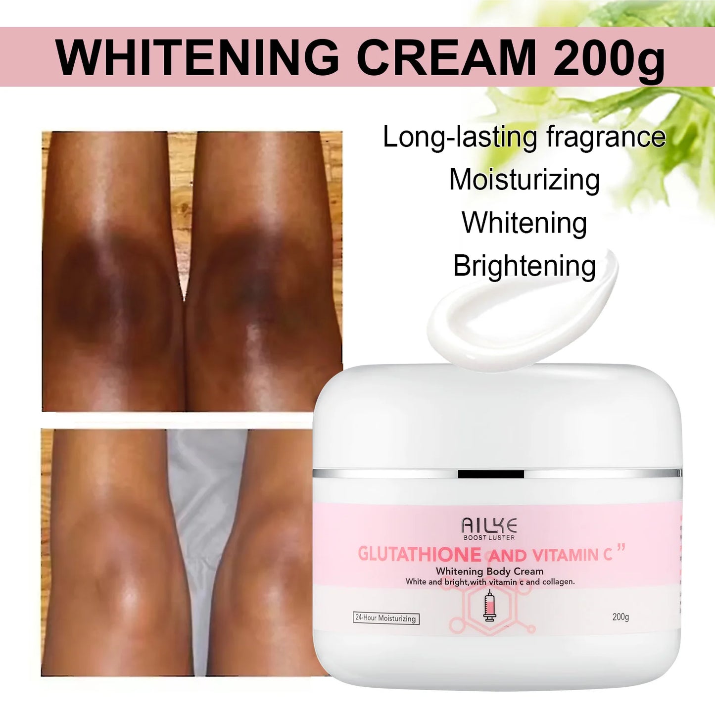 Black Spots Facial Skin Care Lotion. Moisturizing and Lightening Body Cream with  Glutathion ,