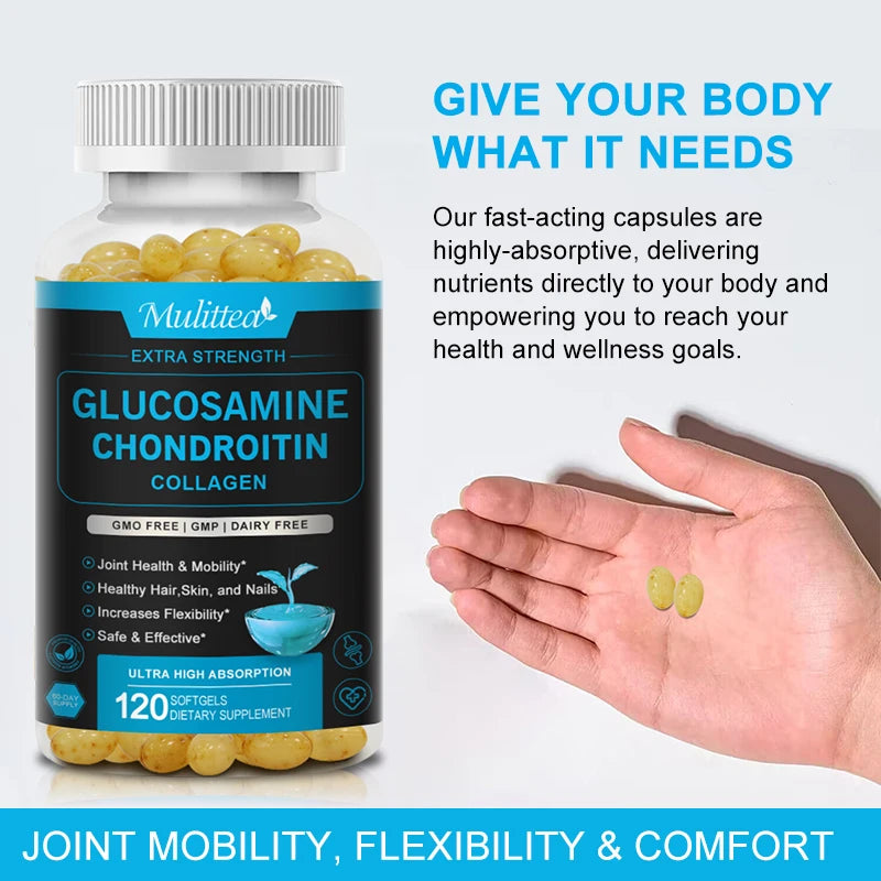 Mulittea Glucosamine Chondroitin for help in Joint & Knee Pain . Improves Discomfort of Bones and  Joint Mobility
