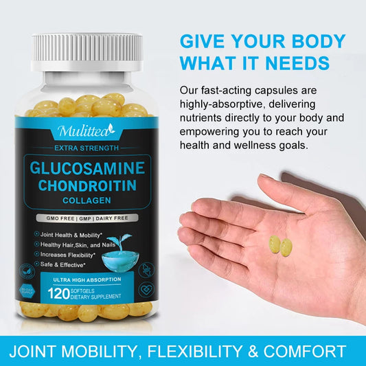Mulittea Glucosamine Chondroitin for help in Joint & Knee Pain . Improves Discomfort of Bones and  Joint Mobility