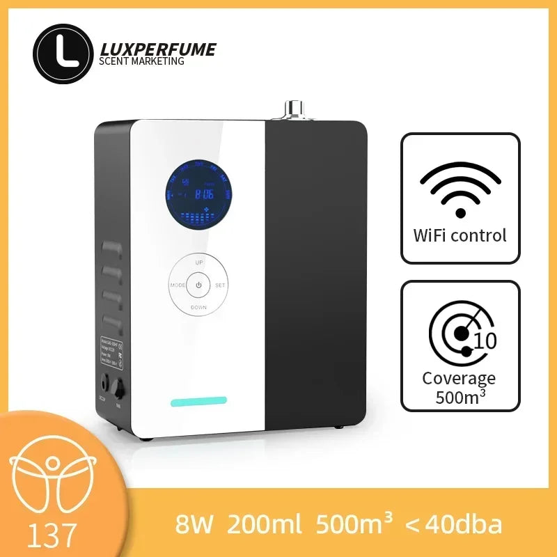 500m³ Hotel Aroma Essential Oil Diffuser Multi Segment Timing Air Freshener Room Fragrance Purifier Scent Machine