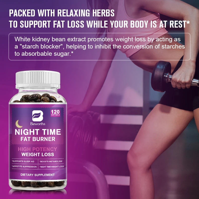 120pcs Night Time Fat Burnner Capsule for Women and Men . Lose Weight and Manage your detox Fat Burners.