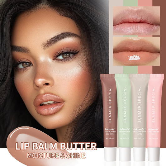 Lip Balm Set with Deep Moisturizing Lip Glaze . Smoothing Color with Long Lasting ,Nourishing Lip Care. 4 Colors