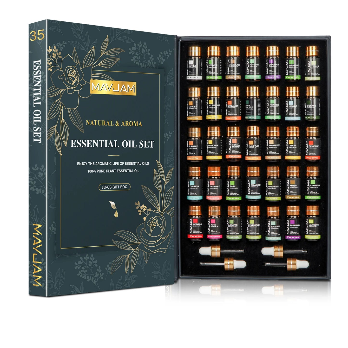 35pcs/set Essential Oils For Humidifiers, Diffuser Burners, Scented Candles,  Soaps, and Air Fresheners