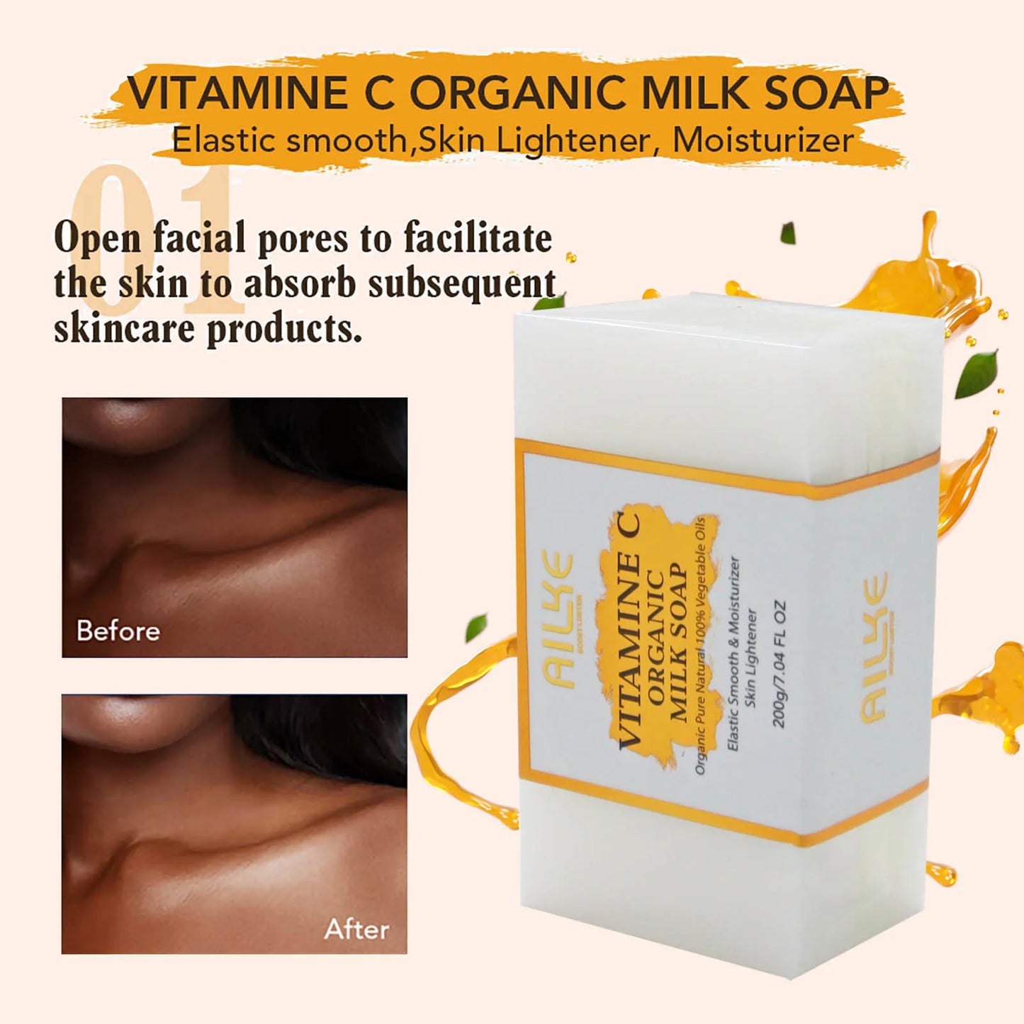 Vitamin C Whitening Serum, Remove Dark Spots, Moisturizing, Anti-Aging & Wrinkle, and Beauty Skin Care Cosmetics