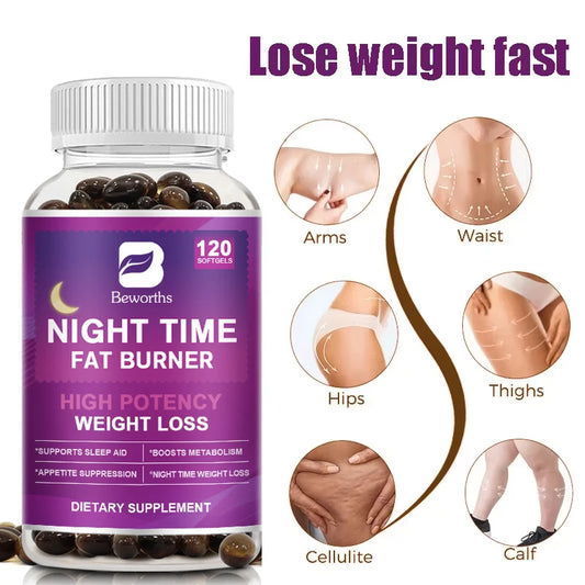 120pcs Night Time Fat Burnner Capsule for Women and Men . Lose Weight and Manage your detox Fat Burners.