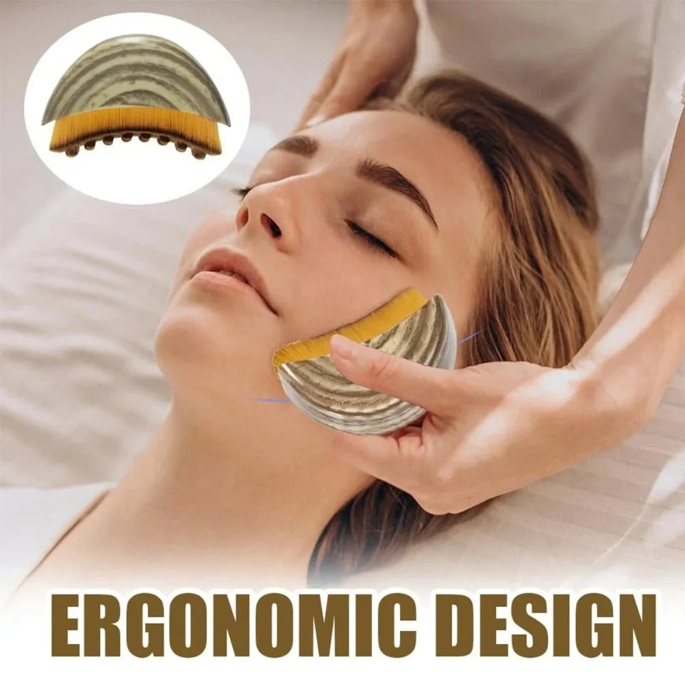 One lymphatic contour facial brush for sculpting, reducing puffiness, detoxifying, and lifting, improving skin radiance and