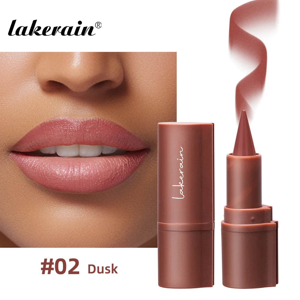 Matte Black & Brown Velvet Lipstick , Waterproof , Non Stickywith  Contouring Tint Lipliner. 6 Colors