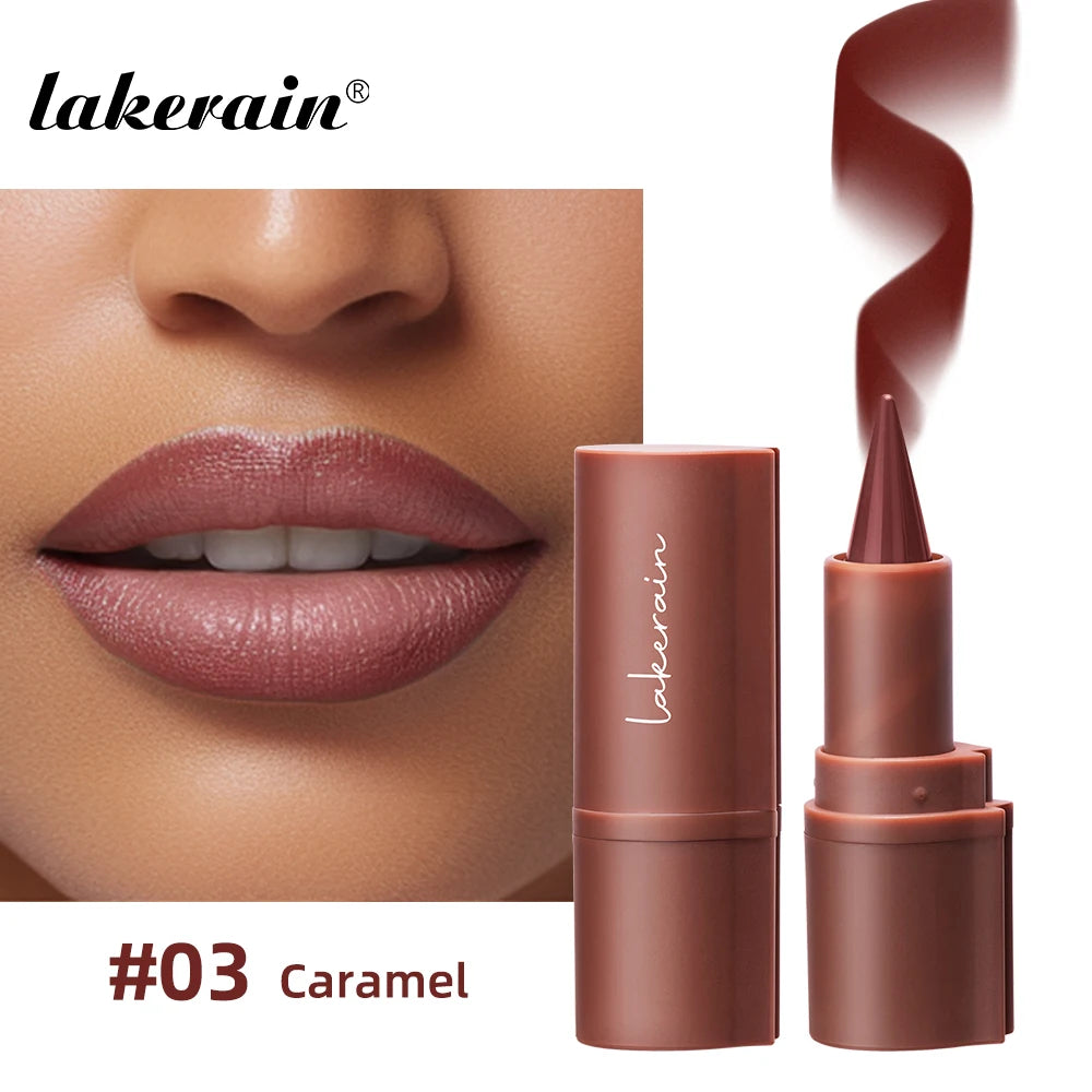 Matte Black & Brown Velvet Lipstick , Waterproof , Non Stickywith  Contouring Tint Lipliner. 6 Colors