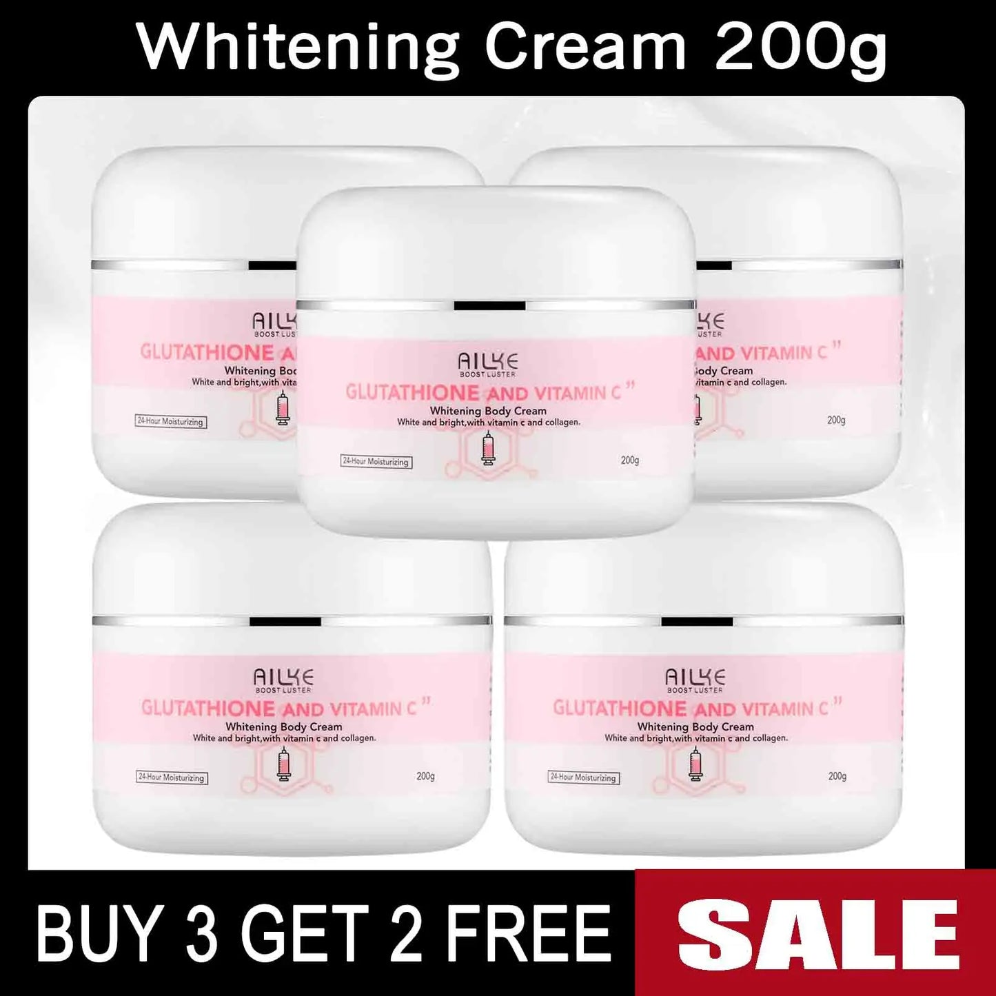 Black Spots Facial Skin Care Lotion. Moisturizing and Lightening Body Cream with  Glutathion ,