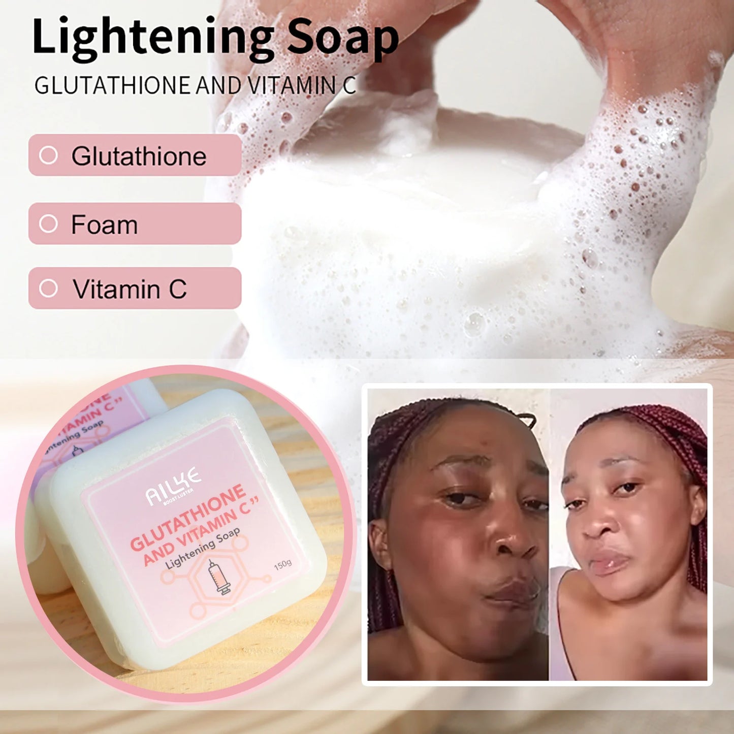 Black Spots Facial Skin Care Lotion. Moisturizing and Lightening Body Cream with  Glutathion ,