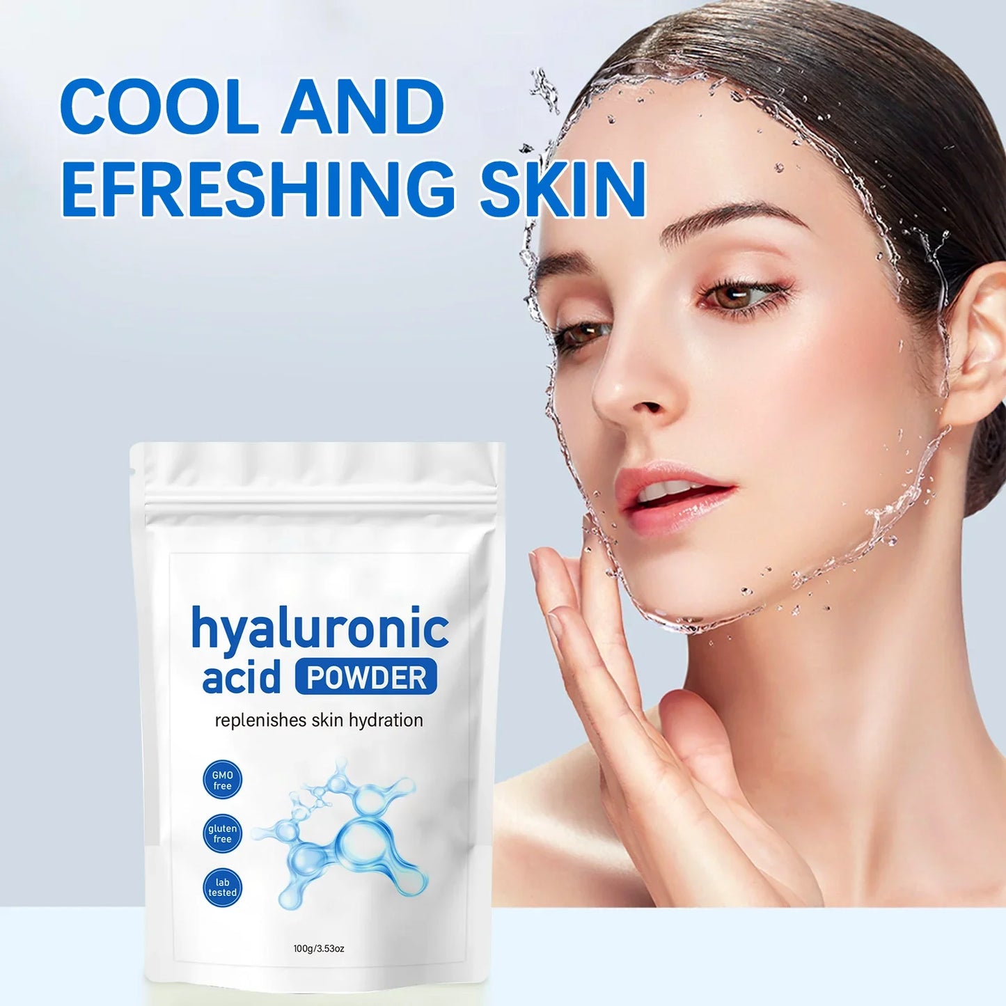 100g Hyaluronic Acid  Powder with Hydrating,  Smoothing , Brightening Mask  to reduce  Wrinkles , Repair Skin