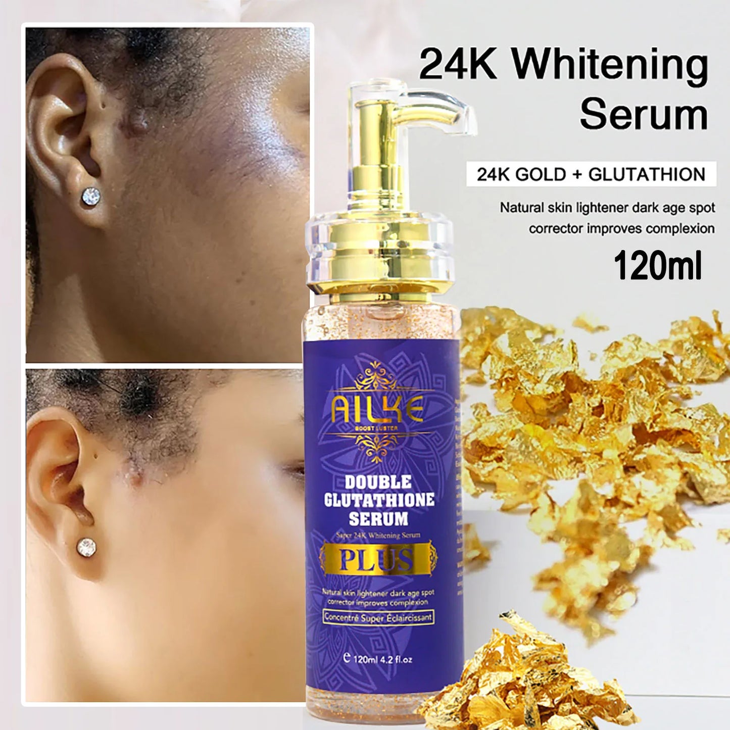 Glutathione Whitening Cream with Advanced Lightening Lotion. Glowing Cream  to reduce dark spots and even skin tones for all skin types