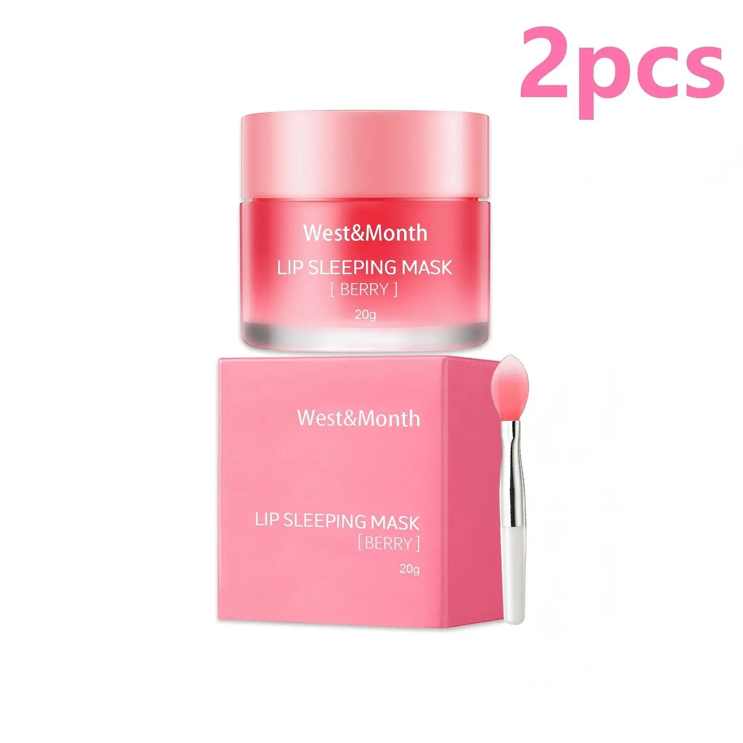 West&Month Lip-Sleeping Mask.  Cracking , Dry lip Exfoliant Treatment .  Dead Skin Remover with Nourishing , Jelly Lip Mask