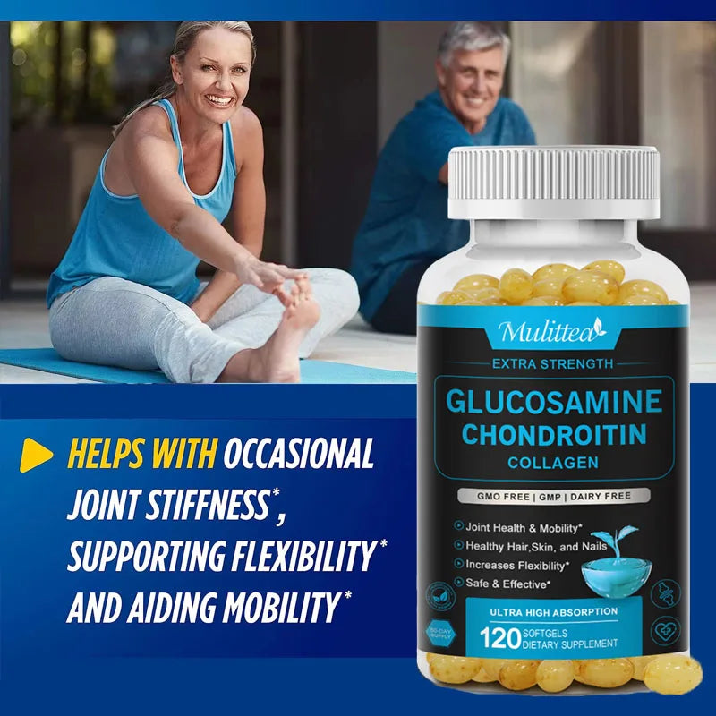 Mulittea Glucosamine Chondroitin for help in Joint & Knee Pain . Improves Discomfort of Bones and  Joint Mobility
