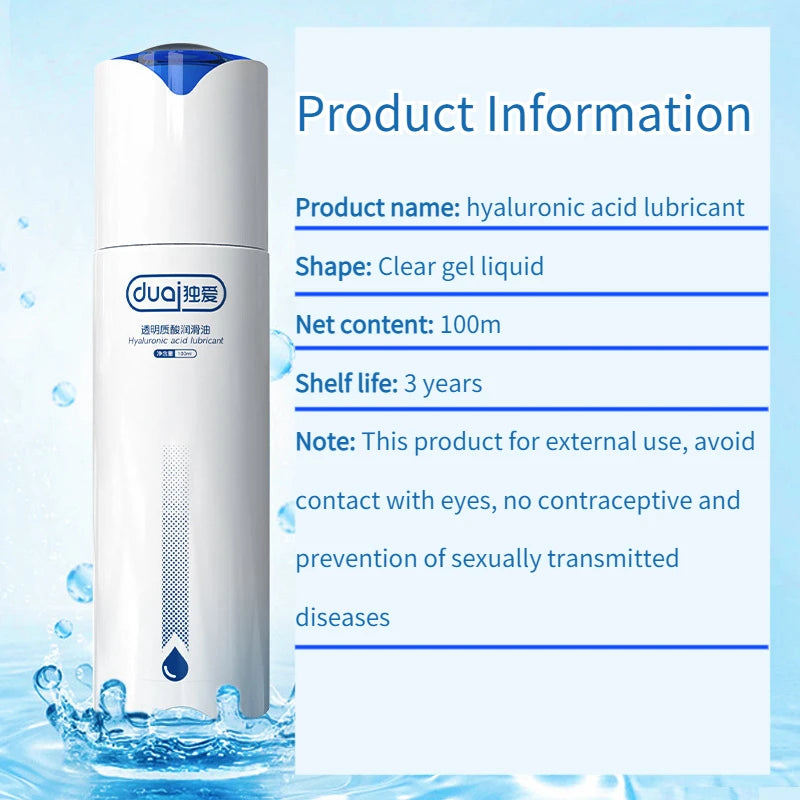 100ml Hyaluronic Acid Lubricating Oil for Adults sexual pleasure Human Body  Moisturizing  Lubrication