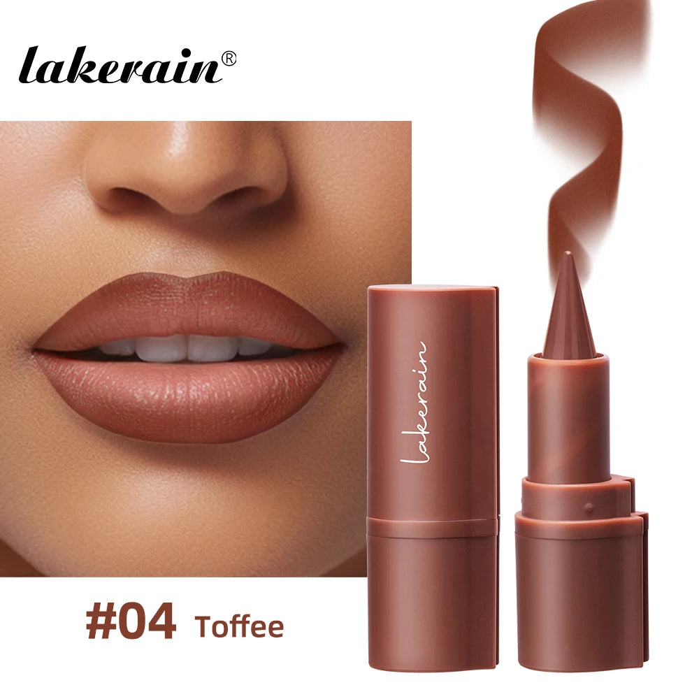 Matte Black & Brown Velvet Lipstick , Waterproof , Non Stickywith  Contouring Tint Lipliner. 6 Colors