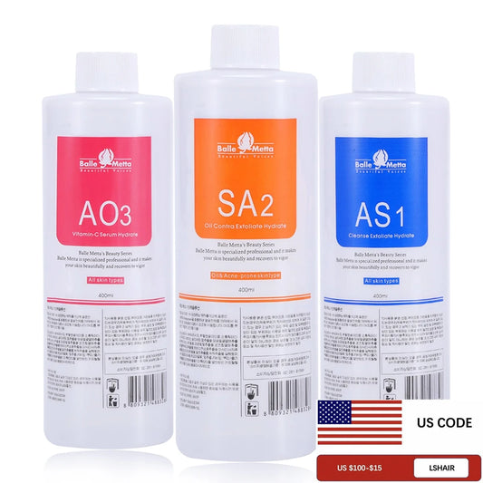 Hydra Liquid Face Serum  with Facial Aqua Peel Solution AS1 SA2 AO3 For  Deep Cleaning Skin Care