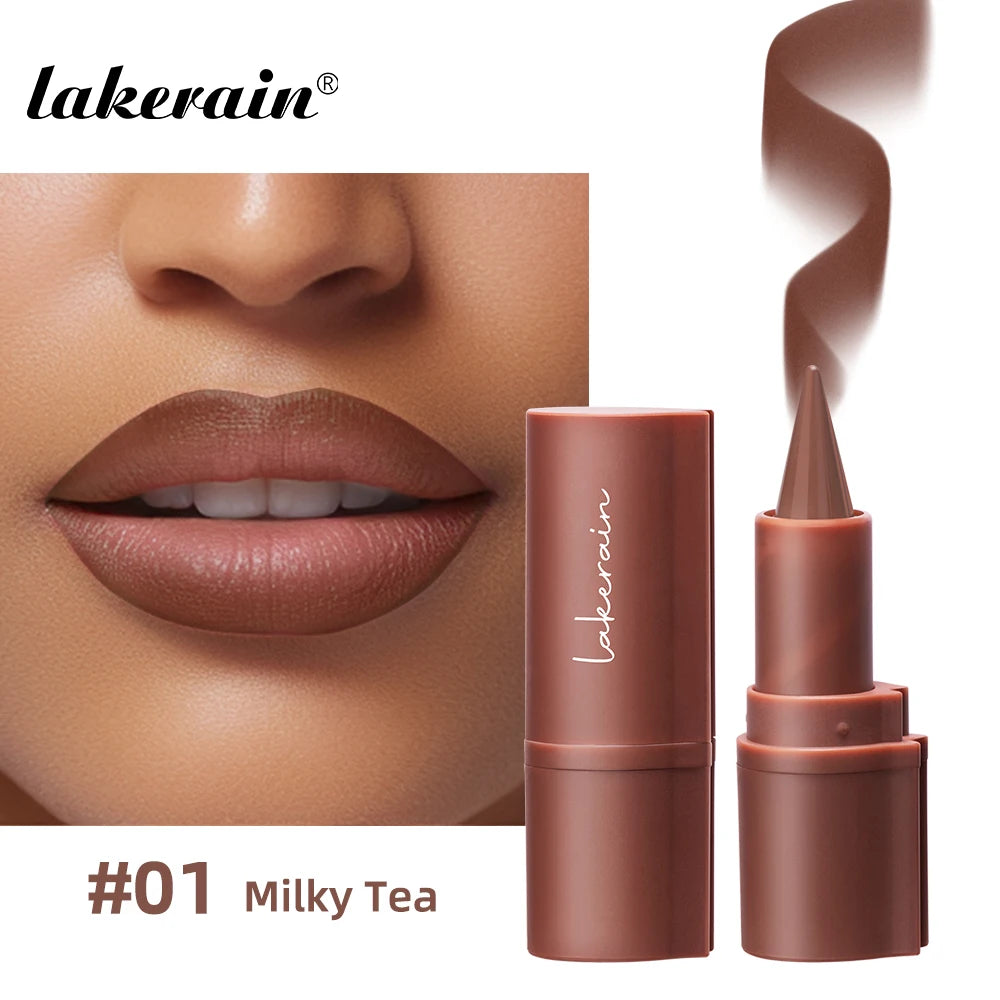 Matte Black & Brown Velvet Lipstick , Waterproof , Non Stickywith  Contouring Tint Lipliner. 6 Colors