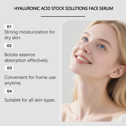 Hyaluronic Acid  Face Serum with Roller Microneedle with  Moisturizing Anti-Wrinkle Facial Serum