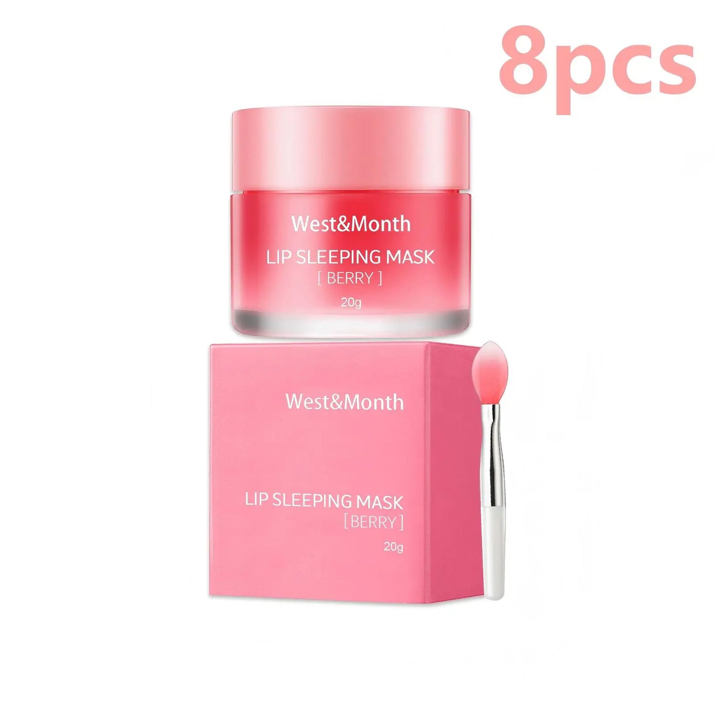 West&Month Lip-Sleeping Mask.  Cracking , Dry lip Exfoliant Treatment .  Dead Skin Remover with Nourishing , Jelly Lip Mask